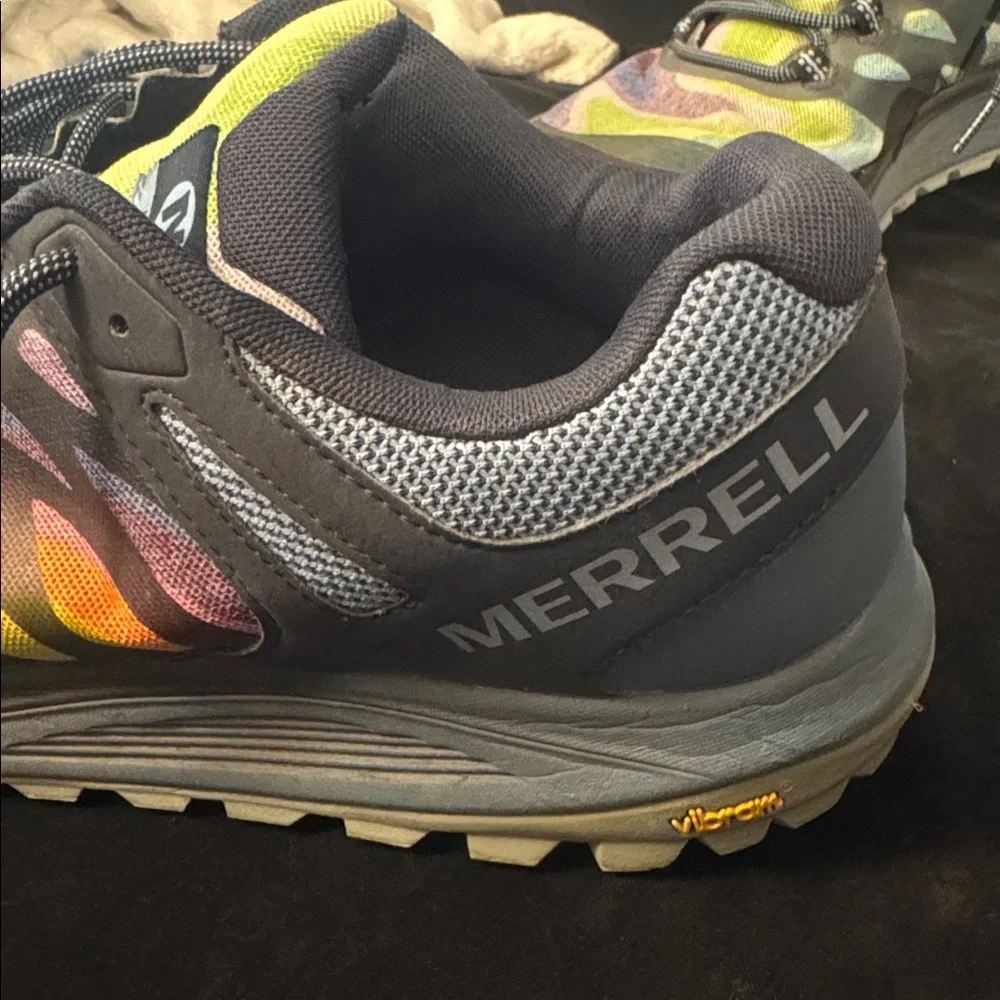 Merrell Nova 2 mens Multicolor Trail Sneakers - Green, Purple, Yellow Accents